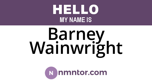 Barney Wainwright