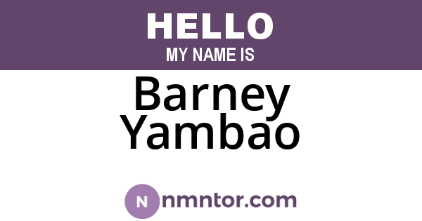 Barney Yambao