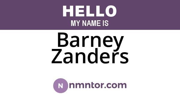 Barney Zanders