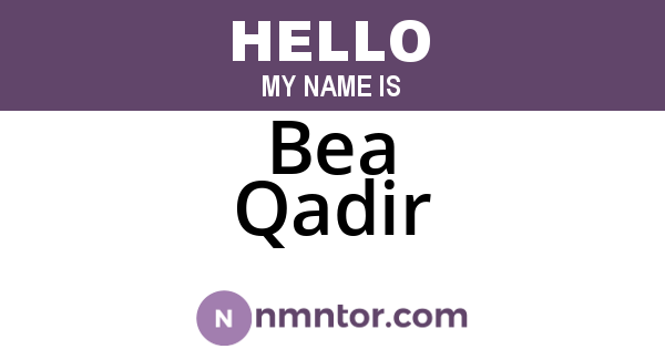 Bea Qadir