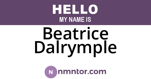Beatrice Dalrymple