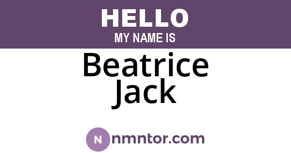 Beatrice Jack