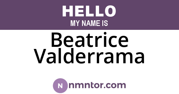 Beatrice Valderrama