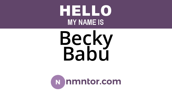Becky Babu