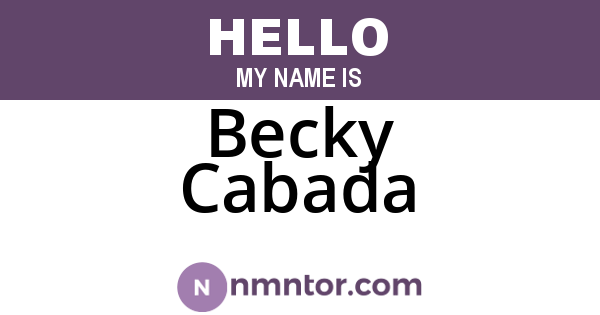 Becky Cabada