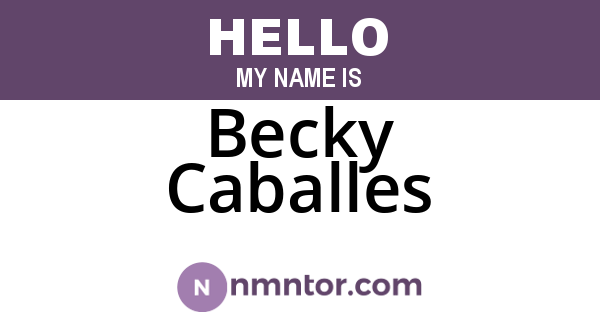 Becky Caballes