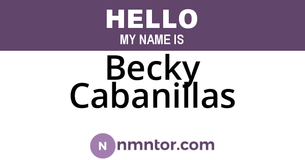 Becky Cabanillas