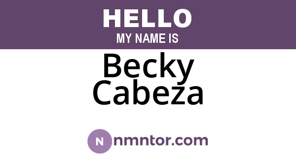 Becky Cabeza