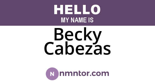 Becky Cabezas
