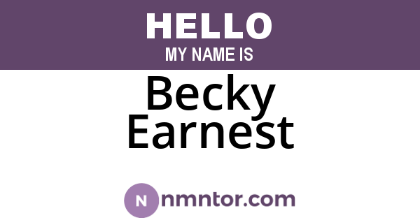 Becky Earnest