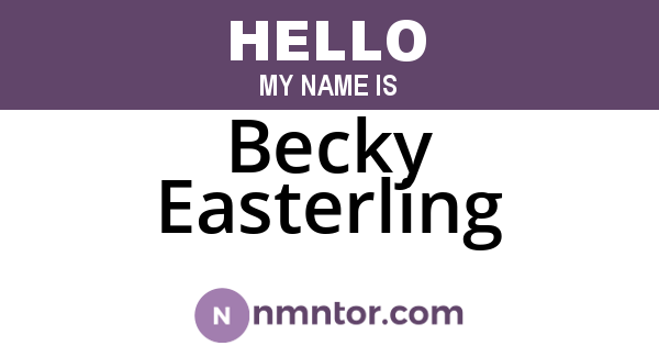 Becky Easterling