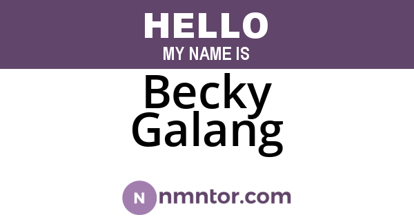 Becky Galang