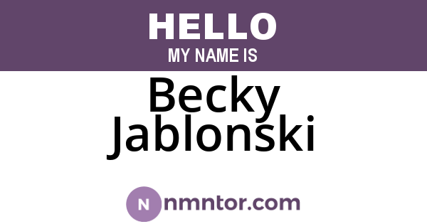 Becky Jablonski