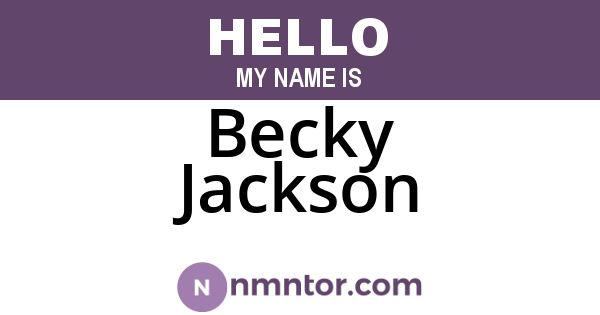 Becky Jackson
