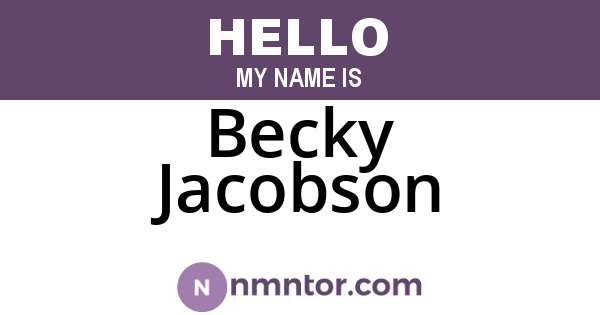 Becky Jacobson