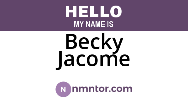 Becky Jacome