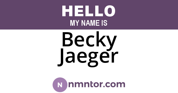 Becky Jaeger