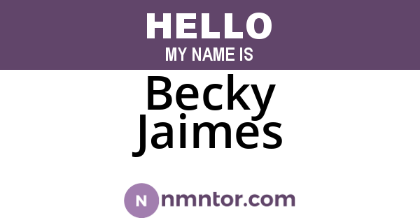 Becky Jaimes
