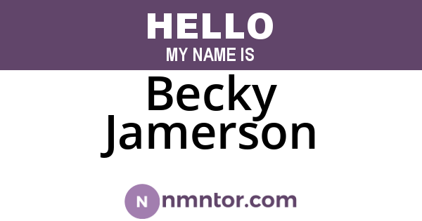 Becky Jamerson