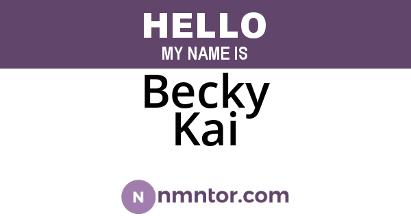 Becky Kai