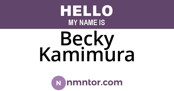 Becky Kamimura