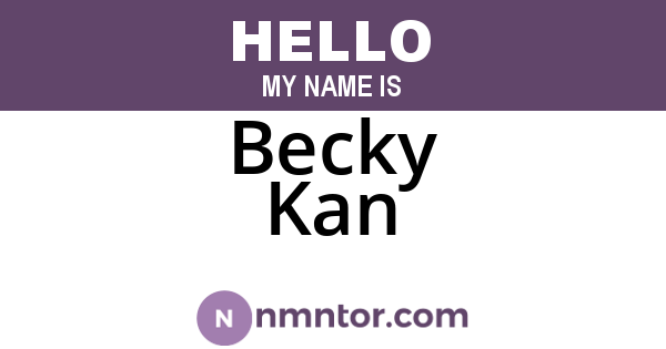 Becky Kan