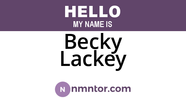 Becky Lackey
