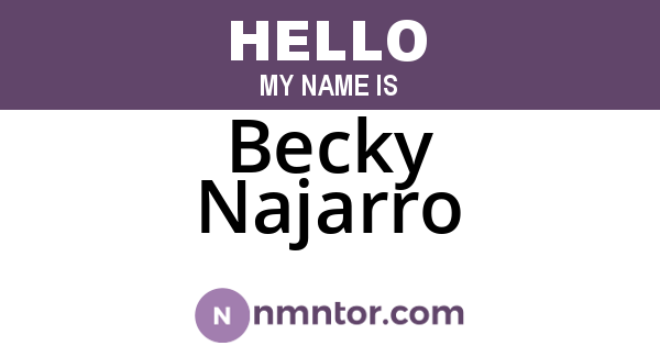 Becky Najarro