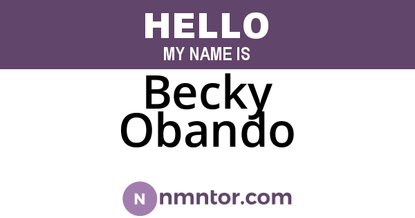 Becky Obando