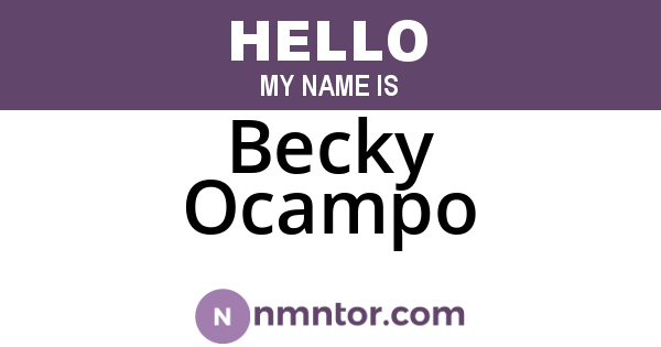 Becky Ocampo