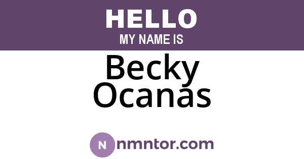 Becky Ocanas
