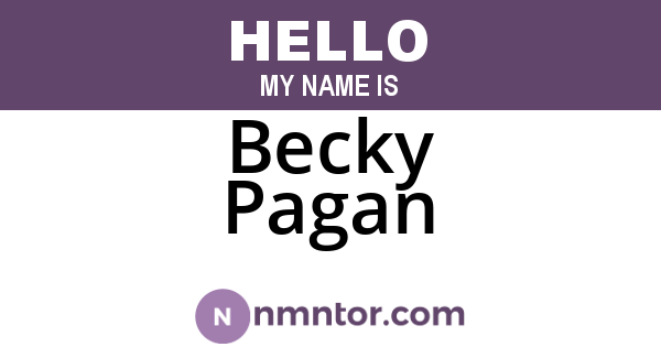 Becky Pagan