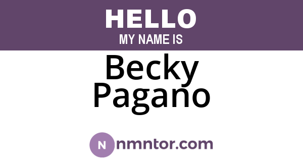 Becky Pagano