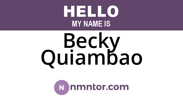 Becky Quiambao