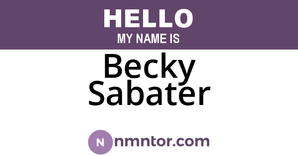 Becky Sabater