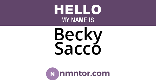 Becky Sacco