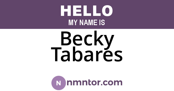 Becky Tabares