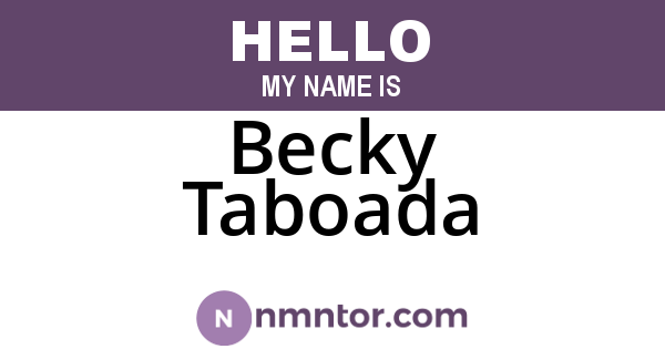 Becky Taboada