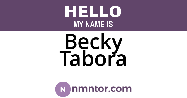 Becky Tabora