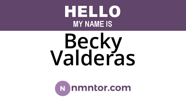 Becky Valderas