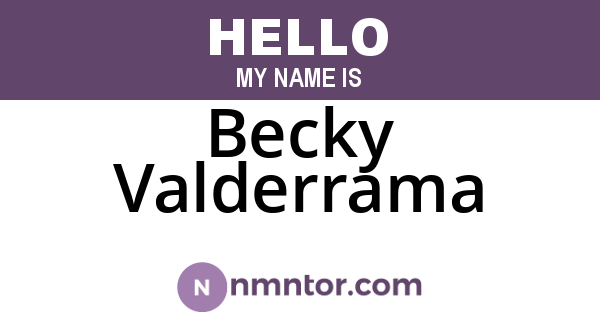 Becky Valderrama
