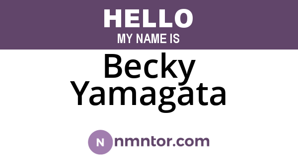 Becky Yamagata