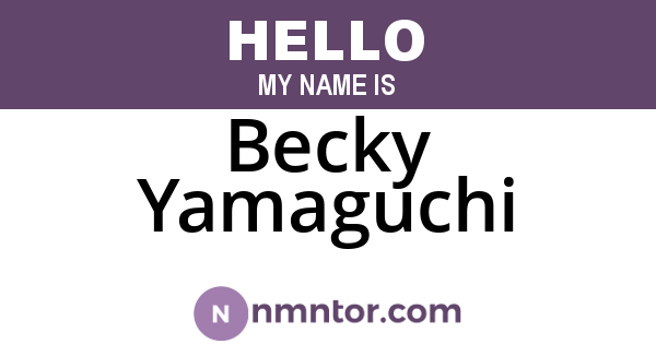 Becky Yamaguchi