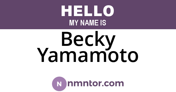 Becky Yamamoto