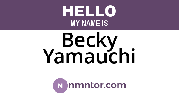 Becky Yamauchi