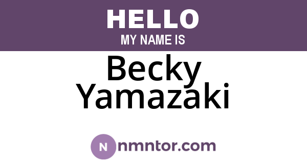 Becky Yamazaki