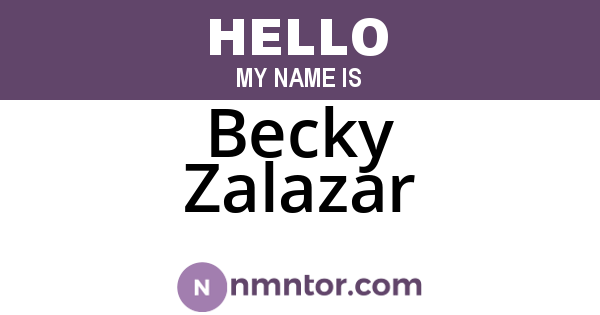 Becky Zalazar