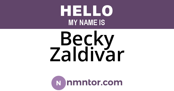 Becky Zaldivar