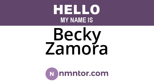 Becky Zamora