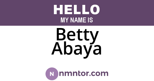 Betty Abaya